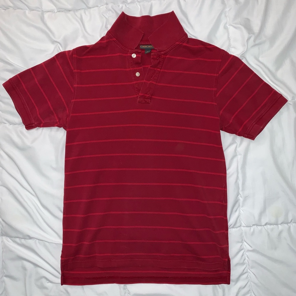 Cherokee - Red striped polo